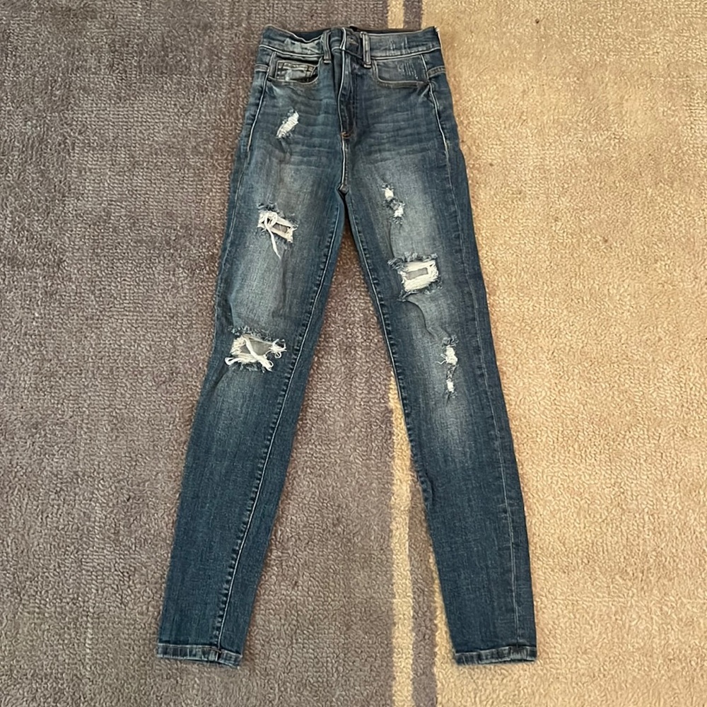 Fashion nova high waisted ripped skinny jeans